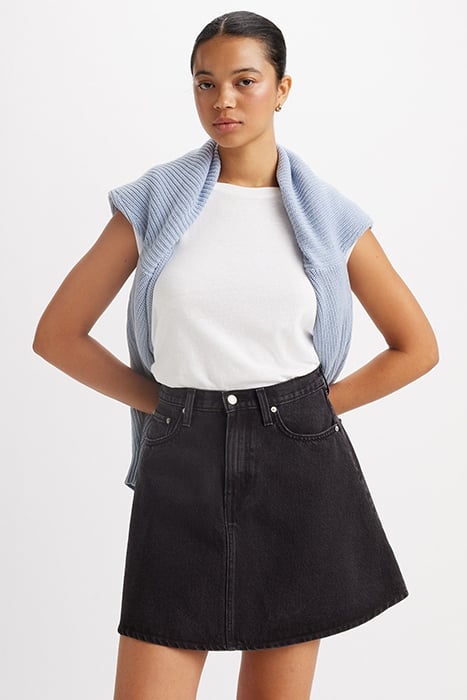 MINI DENIM SKIRT BLACK 1