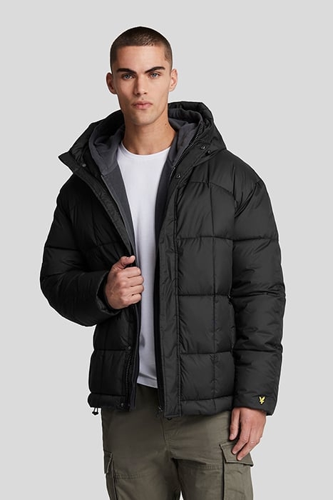 QUILTED PANNELLED JACKET JET BLACK 1