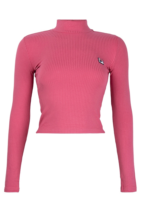 CEYLA RIBBED TURTLE NECK SHIRT BAROQUE ROSE 1