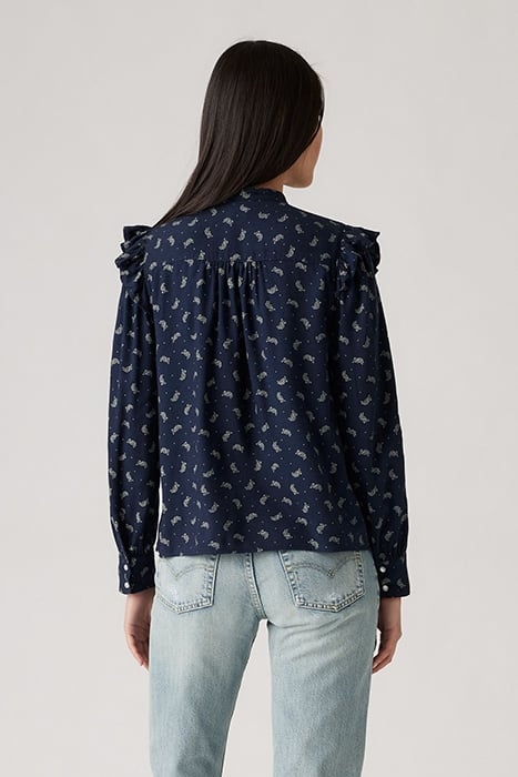 GIANNA BUTTON-DOWN SHIRT NAVY 2