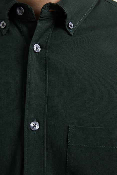OXFORD LONG SLEEVE SHIRT DARK GREEN SOLID 4