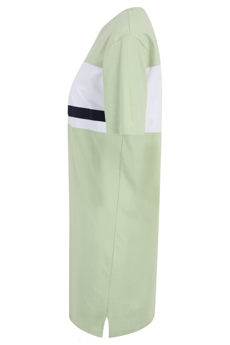 LISHUI BLOCKED TEE DRESS SMOKE GREENBRIGHT WHITE 6