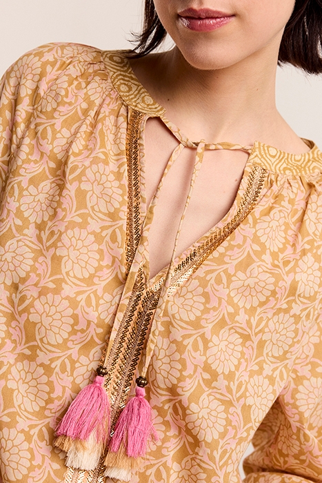 TOP BLOCKPRINT SOFT CAMEL 4