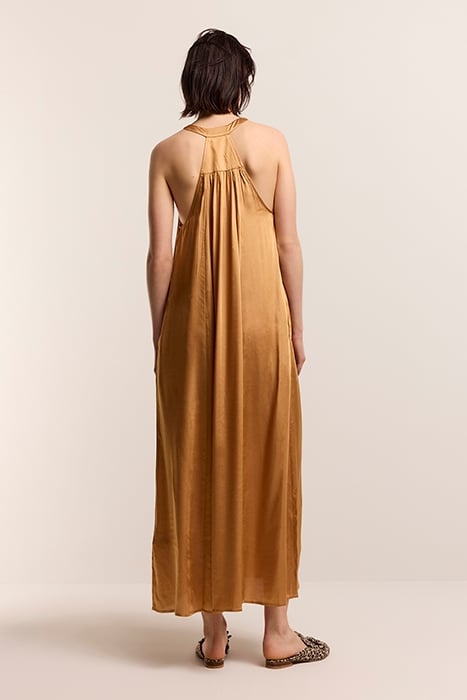 DRESS SOLID SATIN SOFT CAMEL 2