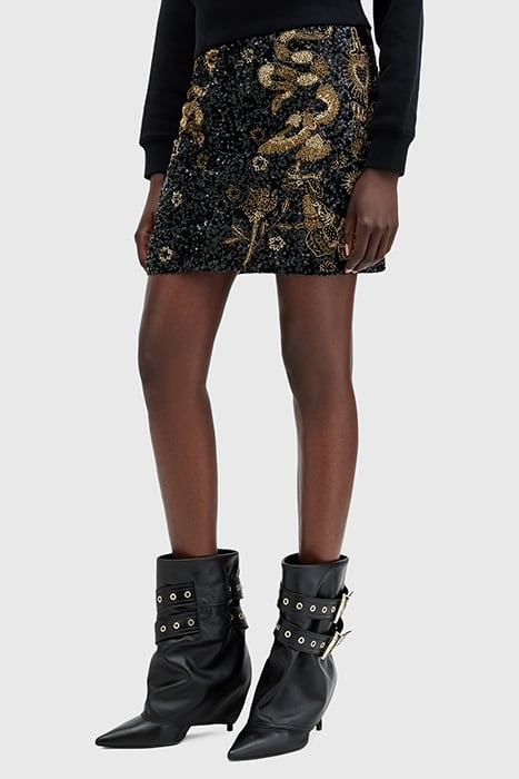 JAMILIA EMB SKIRT BLACK 1