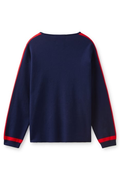 DOUBLE BREASTED CARDIGAN MARITIME/HIGH RISK RED 4