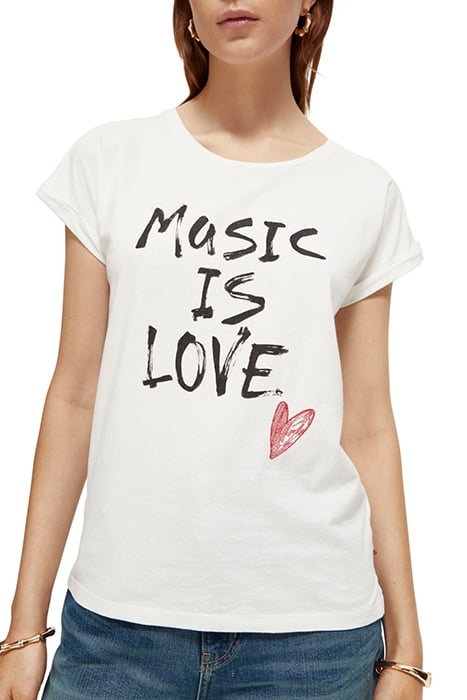 GRAPHIC PRINT T-SHIRT AGED WHITE 1