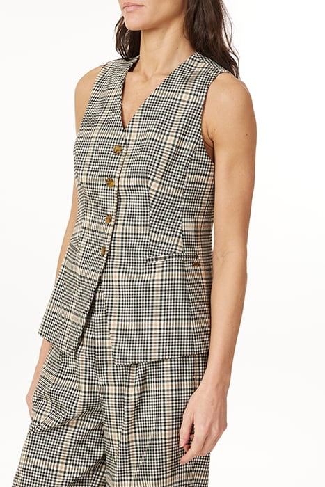 VEST MULTI PLAID 6