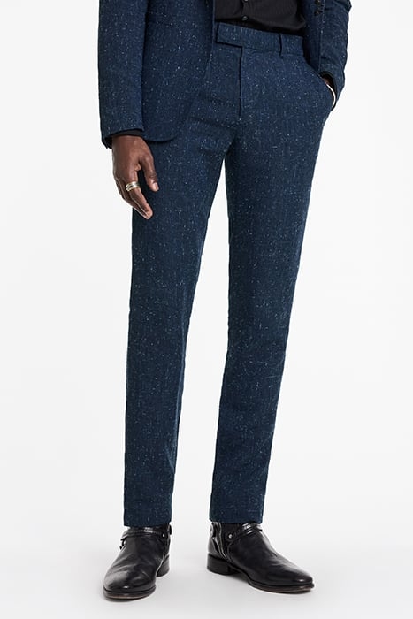 SLIM FIT PANTS WITH WELT HIP POCKET AND DEEP BLUE 1