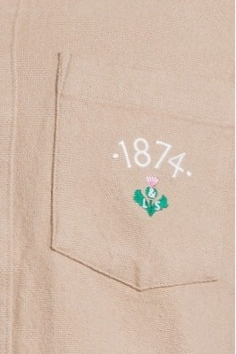 1874 BRUSHED COTTON OVERSHIRT COBBLESTONE 5