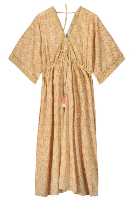 DRESS BLOCKPRINT SOFT CAMEL 1