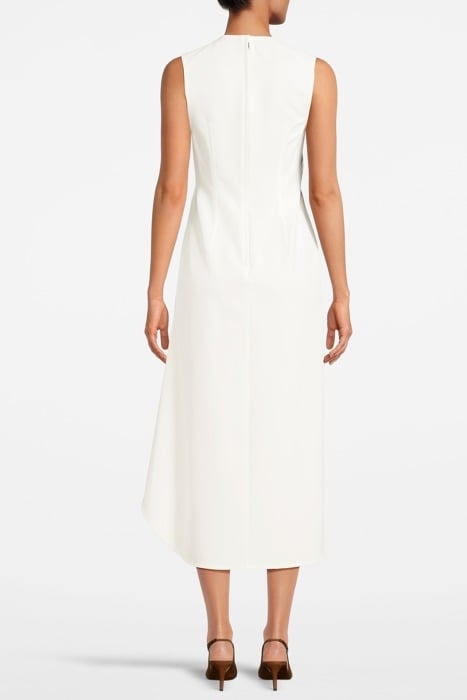 DRAPED MIDI DRESS WHITE 2