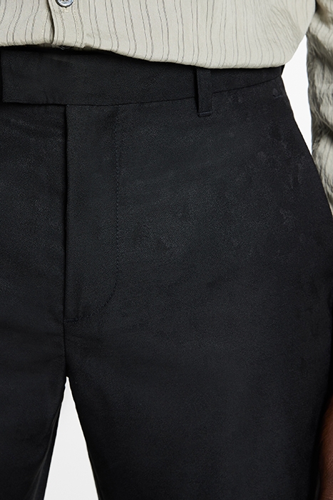 SLIM FIT PANTS WITH WELT HIP POCKET AND BLACK 3