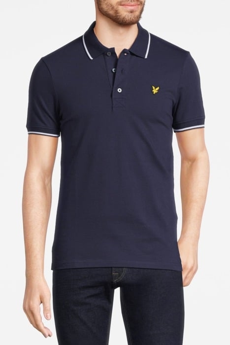 TIPPED POLO SHIRT NAVY/ WHITE 1