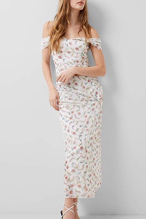 FLORIANA HALLIE CRINKLE SKIRT SZ18 SUMMER WHITE 1