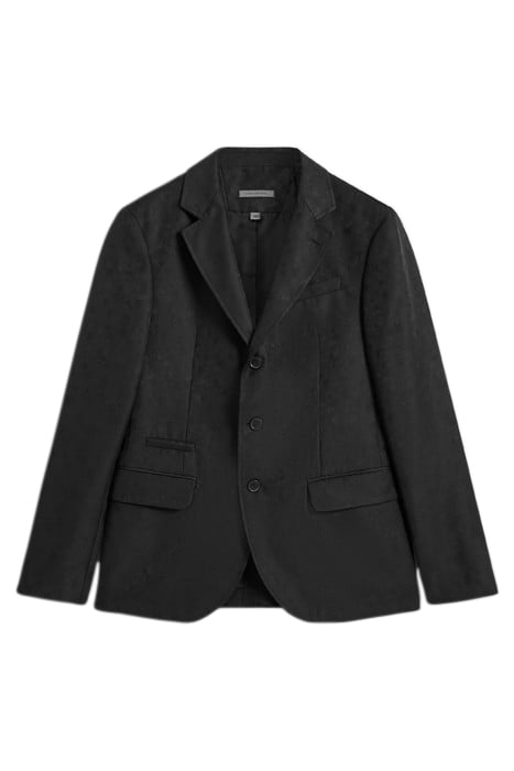 SLIM FIT NOTCH LAPEL JACKET WITH FLAP PO BLACK 2