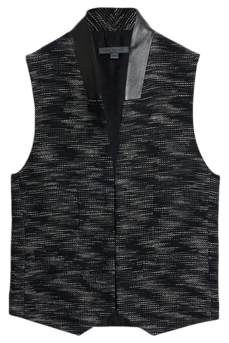 SHAWL COLLAR H B CLOSURE VEST NOIR 2