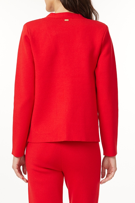 STRUCTURED SHOULDER CARDI HIGH RISK RED 2