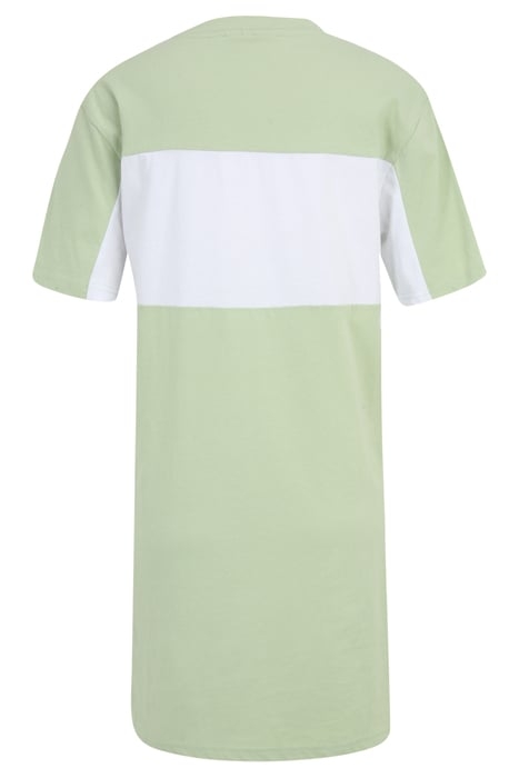 LISHUI BLOCKED TEE DRESS SMOKE GREENBRIGHT WHITE 5