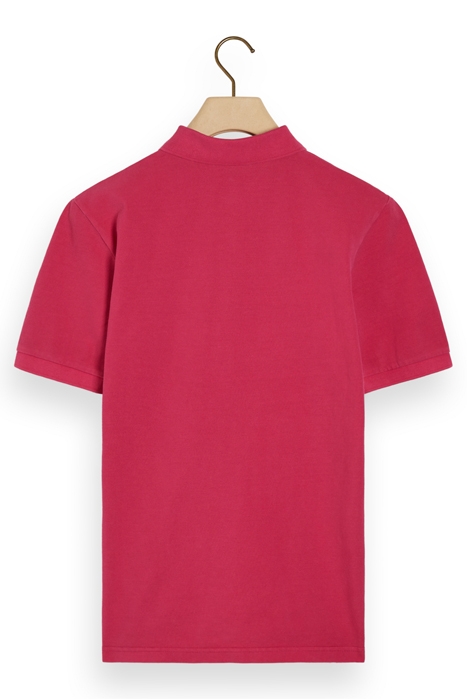 GARMENT-DYE ORGANIC PIQUE POLO CERISE 5