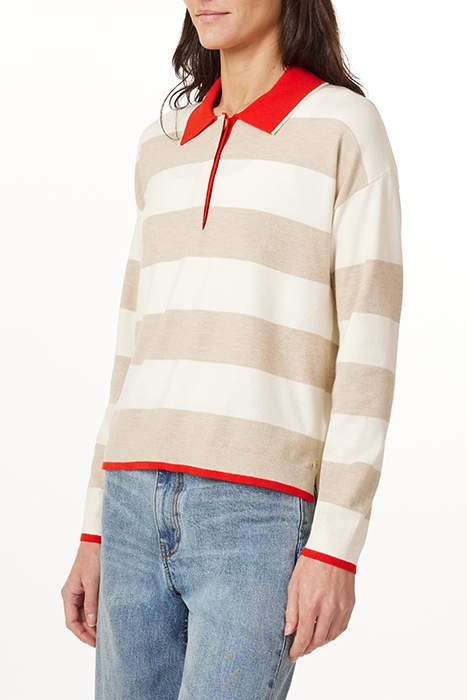 POLO SWEATER OATMEAL/SUGAR SWIZZLE 5
