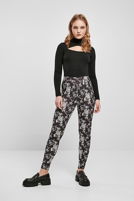 LADIES SOFT AOP LEGGINGS BLACKROSE 3