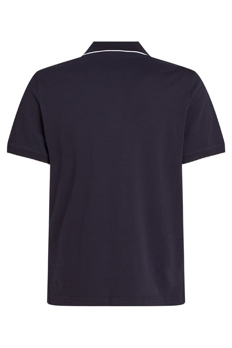 CALVIN KLEIN SLIM FIT STRETCH PIQUE TIPPING POLO NIGHT SKY 5