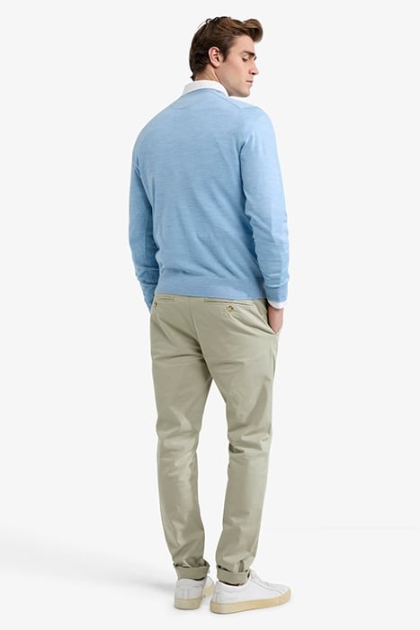 FINE MERINO V-NECK SWEATER LIGHT BLUE 3