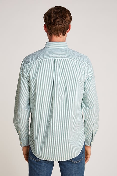 FLEX POPLIN CASUAL SHIRT RELAXED FIT GREEN/WHITE 4
