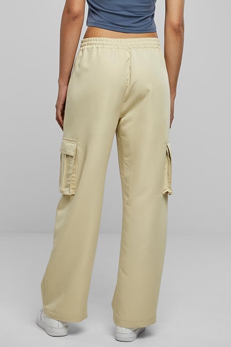 LADIES VICOSE STRAIGHT LEG CARGO PANTS CONCRETE 2