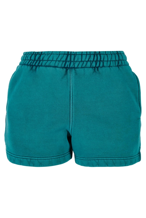 LADIES STONE WASHED SHORTS WATERGREEN 4