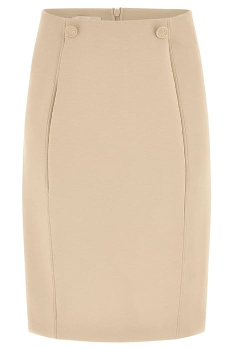 IDA MIDI SCUBA SKIRT FOAMY TAUPE 4