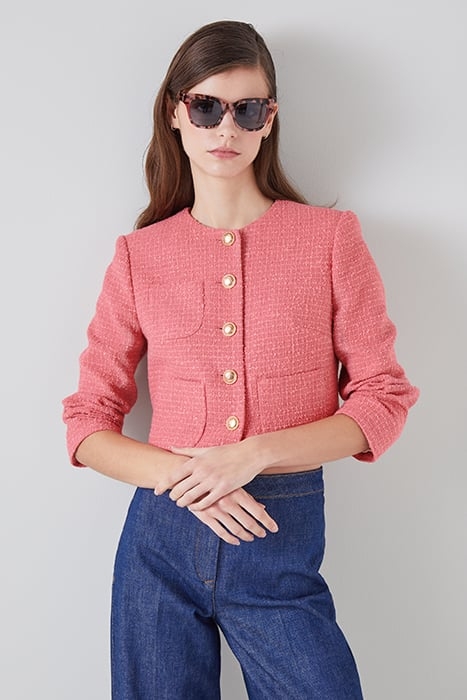 ALLIE TWEED JACKET BLUSH 1