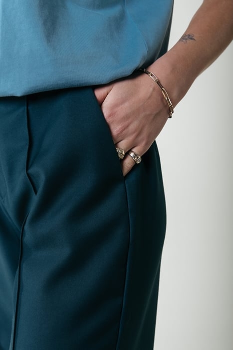 RUS UNI PINTUCK STRAIGHT PANTS PINE GREEN 3