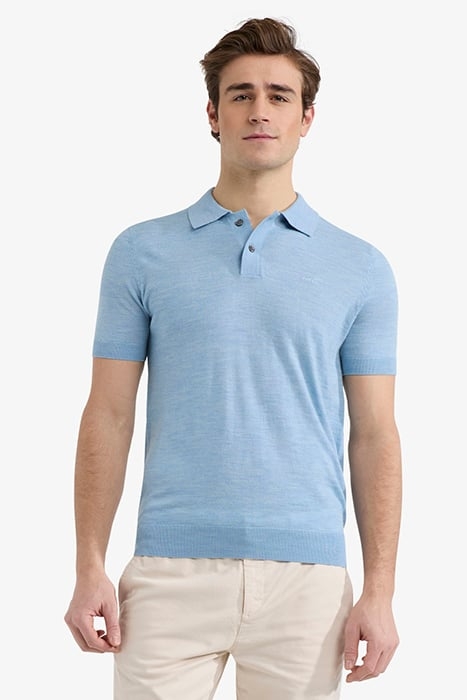 FINE MERINO POLO LIGHT BLUE 1