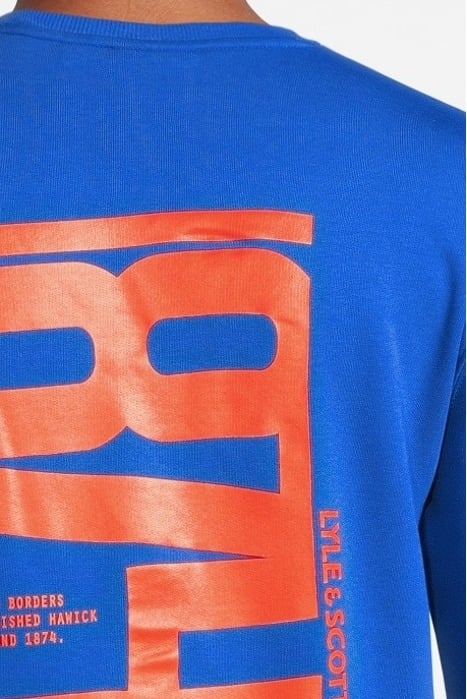 VERTICAL 1874 GRAPHIC CREW NECK SWEATSHIRT BRIGHT BLUE 4