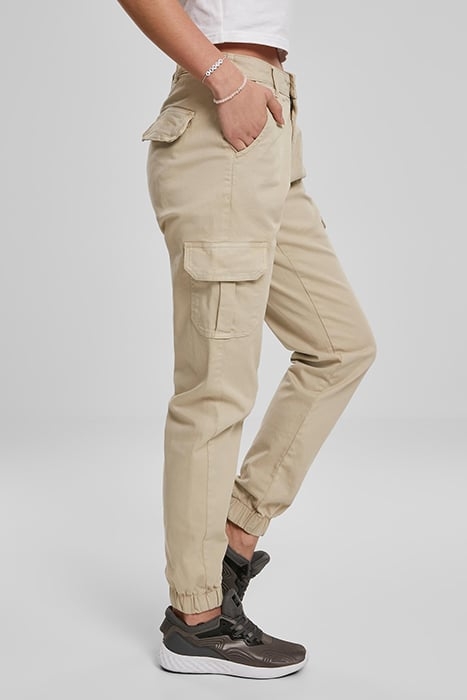 LADIES HIGH WAIST CARGO PANTS CONCRETE 7