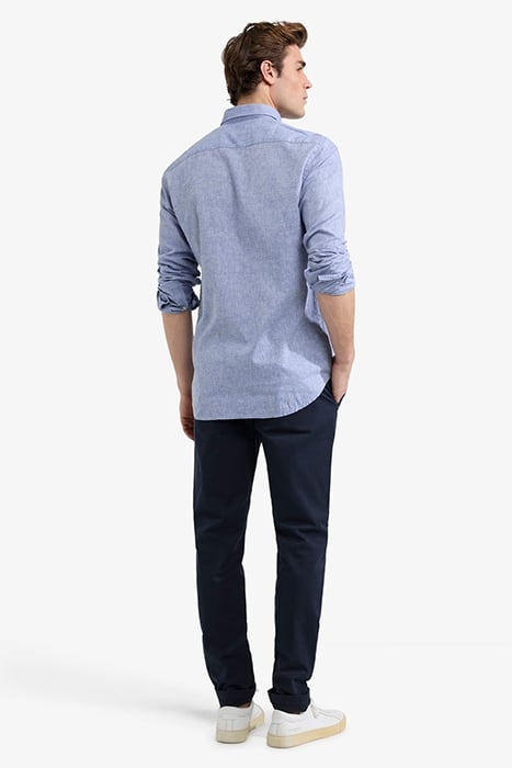 COTTON LINEN SHIRT VINTAGE BLUE 3