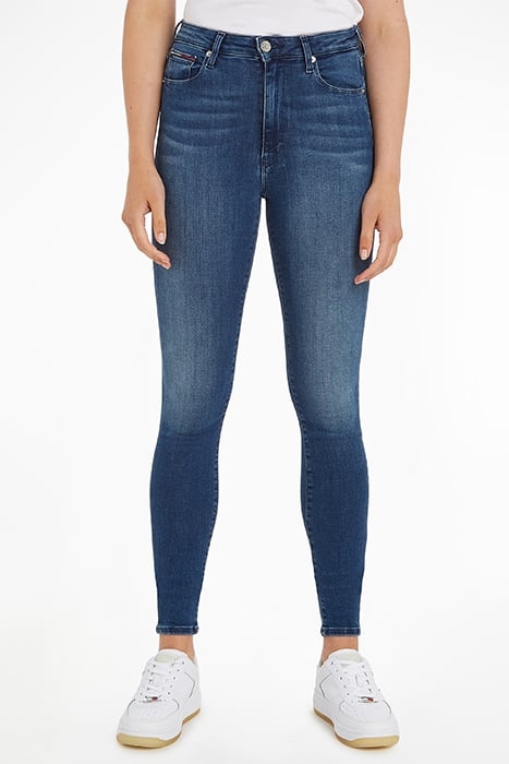 SYLVIA HR SUPER SKINNY JEANS MID BLUE 1