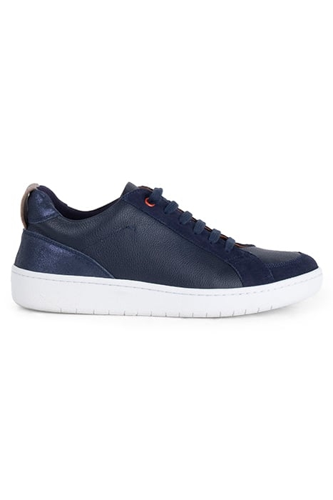 LEATHER AND SUEDE TRAINER DISP NAVY MULTI 1