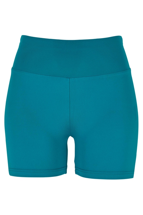 LADIES RECYCLED HIGH WAIST CYCLE HOT PANTS WATERGREEN 4