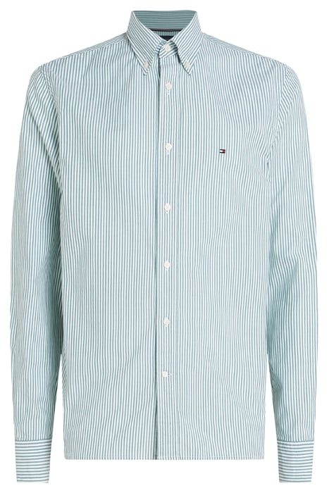 FLEX POPLIN CASUAL SHIRT RELAXED FIT GREEN/WHITE 3