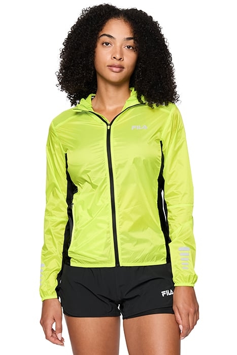 RONCADELLE PACKABLE RUNNING JACKET ACID LIME-BLACK 1