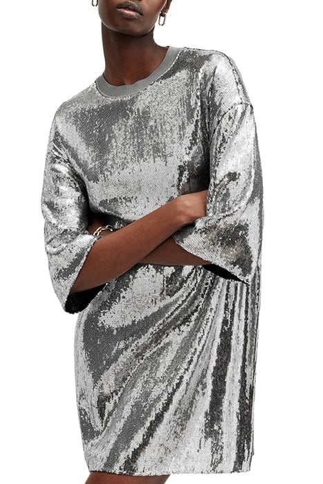 OPAL LOGO DRESS SILVER/BLACK 6