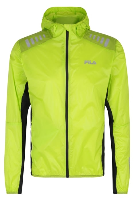 ROMENTINO PACKABLE RUNNING JACKET ACID LIME-BLACK 4
