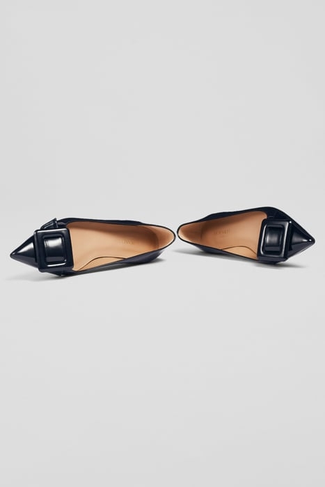 DEVON LEATHER BALLERINA SHOES NAVY 3