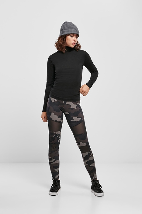 LADIES CAMO TECH MESH LEGGINGS DARKCAMO/BLK 3