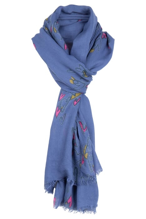 GWP HEART SCARF BLUE 1
