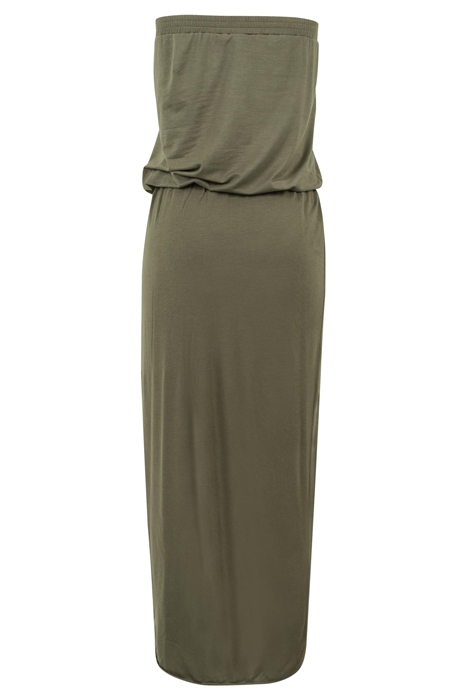 LADIES VISCOSE BANDEAU DRESS OLIVE 4