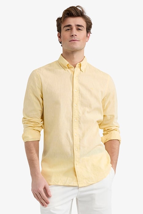 COTTON LINEN SHIRT LEMON YELLOW 1